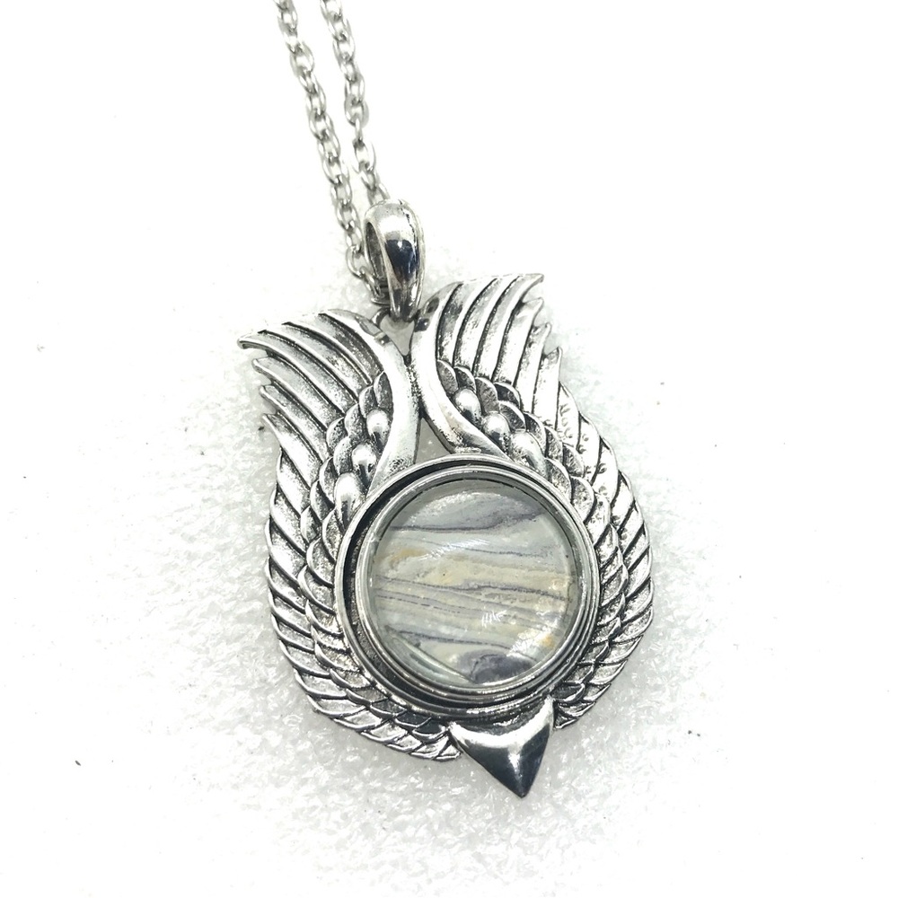 Eagle Wings Necklace with handmade 20mm snap SN20